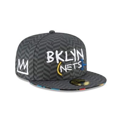 Sapca New Era Brooklyn Nets NBA City Edition 59FIFTY Fitted - Negrii